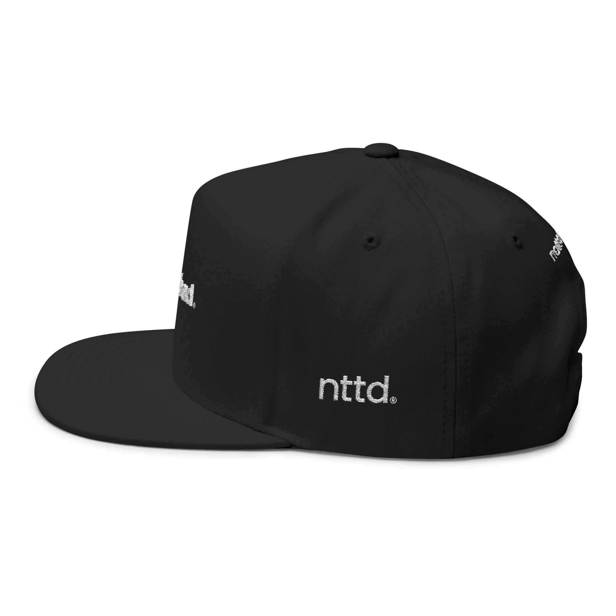 Stylish Flat Bill Cap with 'nottoobad' Embroidery - Trendy Streetwear Hat