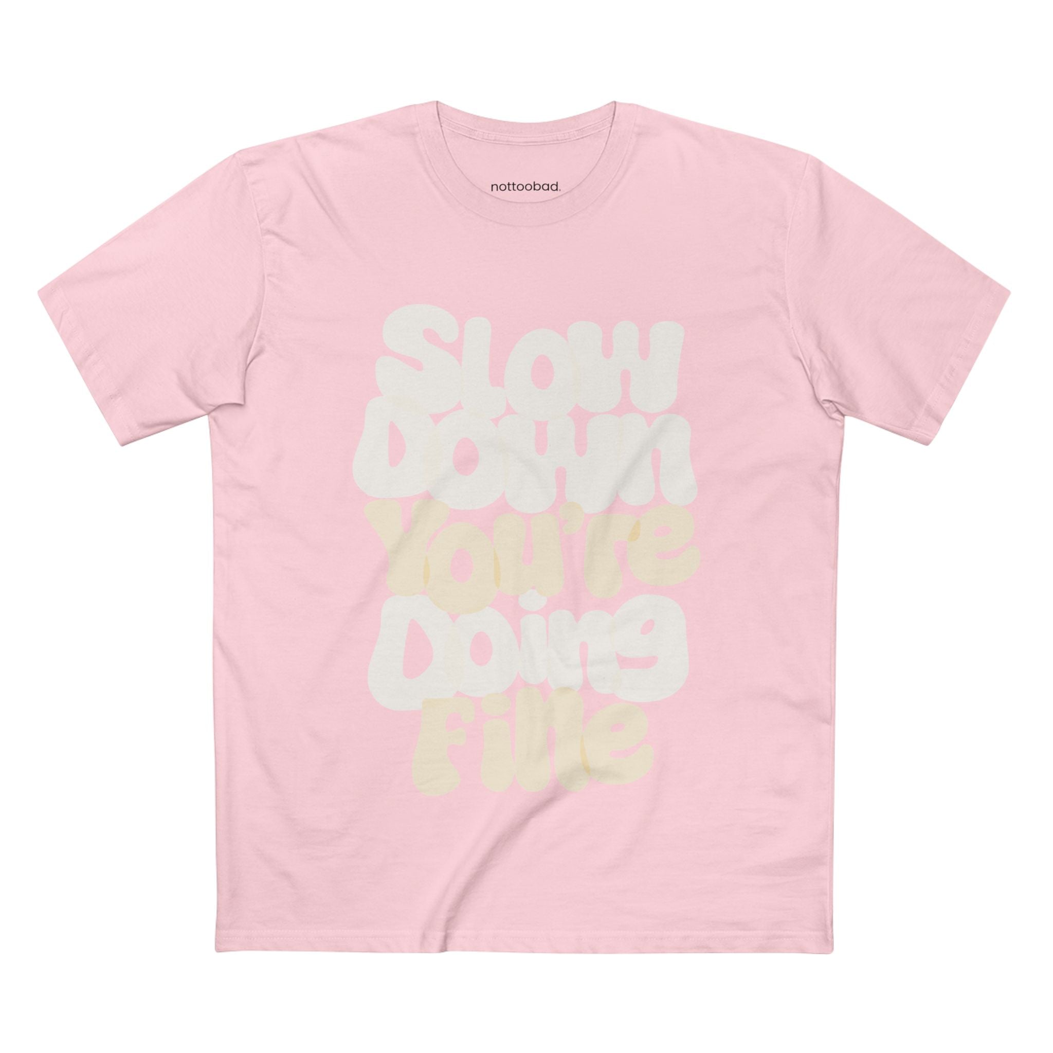 Take a Breath. Slow down. You’re doin’ fine. – nottoobad Heavy Weight Cotton T-Shirt