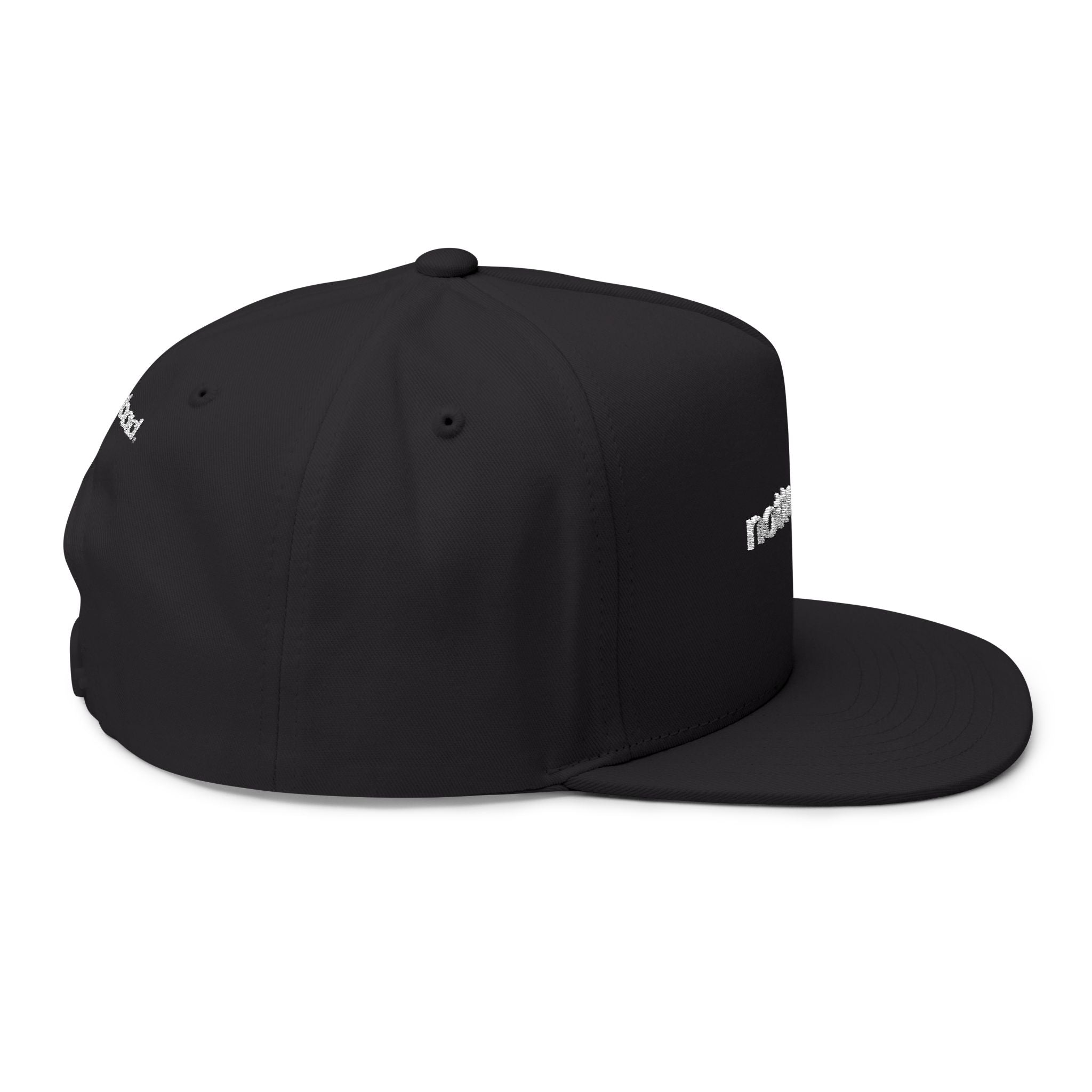 Stylish Flat Bill Cap with 'nottoobad' Embroidery - Trendy Streetwear Hat