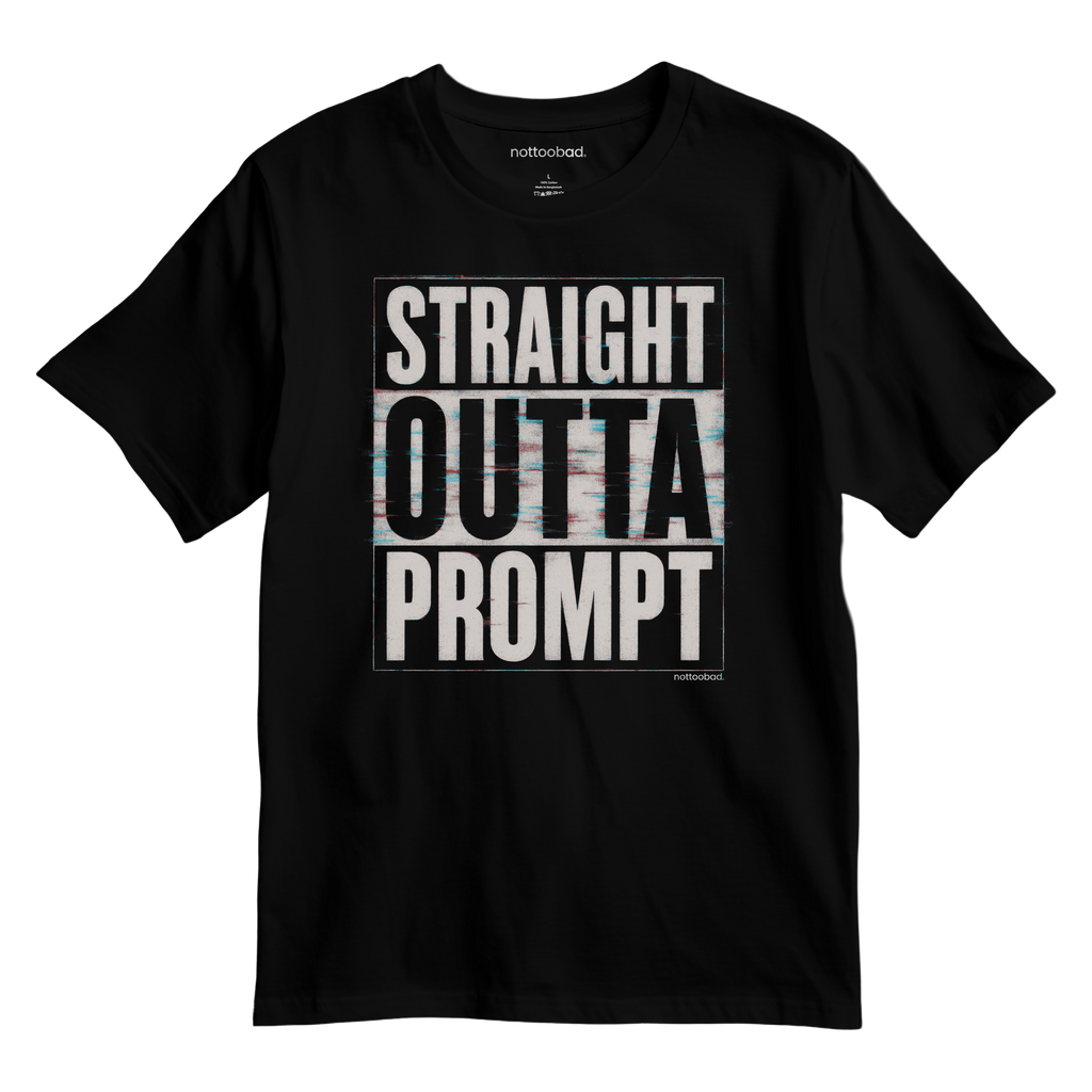 Straight Outta Prompt  – nottoobad Heavy Weight Cotton T-Shirt