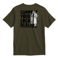 Army Green t-shirt Support Your Local Dealer. Aussie Legends
