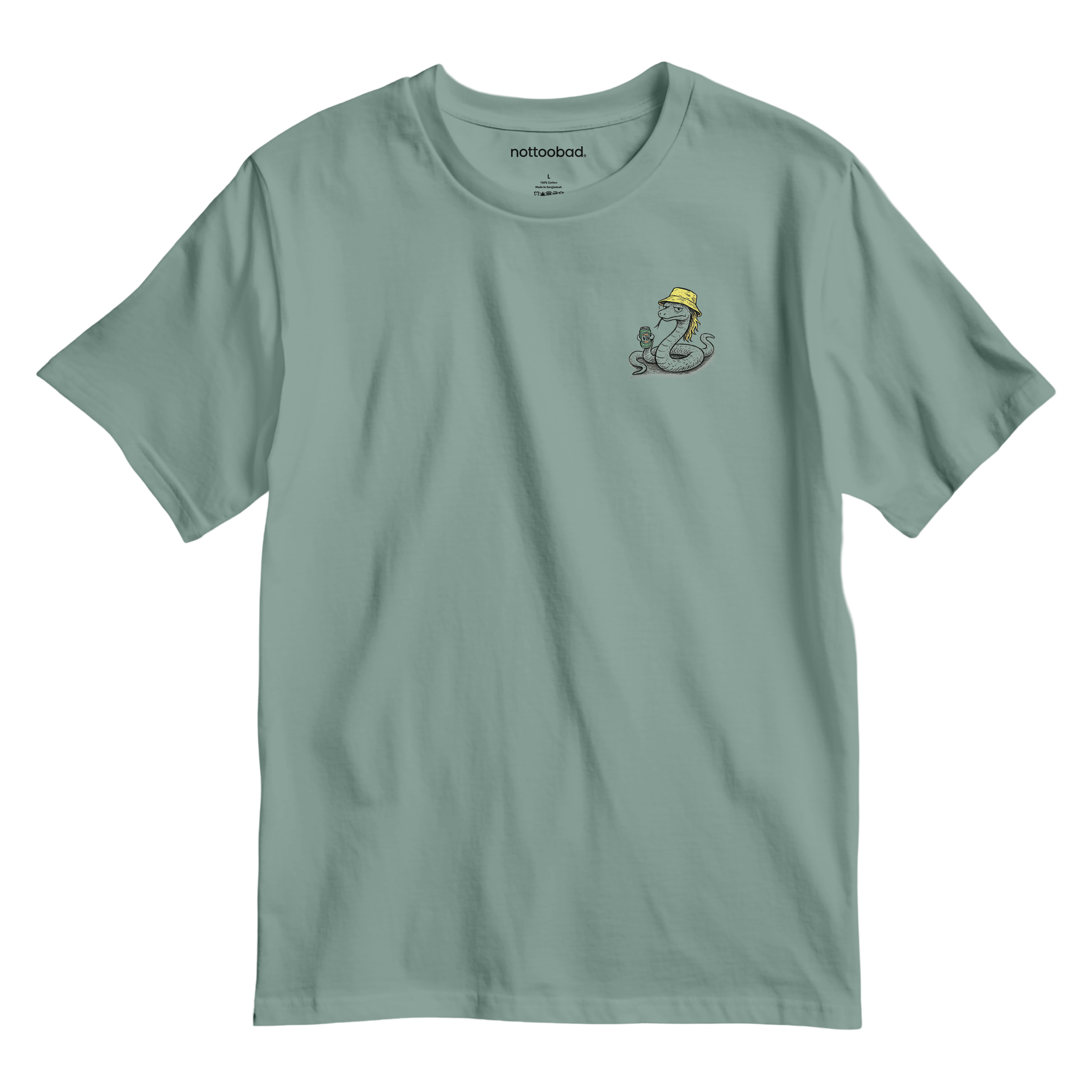 Sage colour t-shirt Servo Aussie Mates