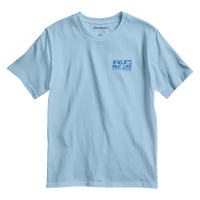 Light blue t-shirt with 'Rules for Life' not too bad